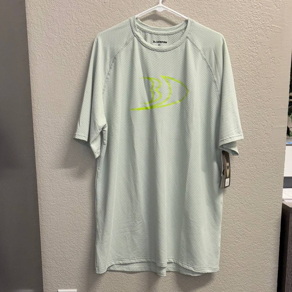 Men's Blackfish Angler Short Sleeve Shirt (Gray/Acid) - Size XL